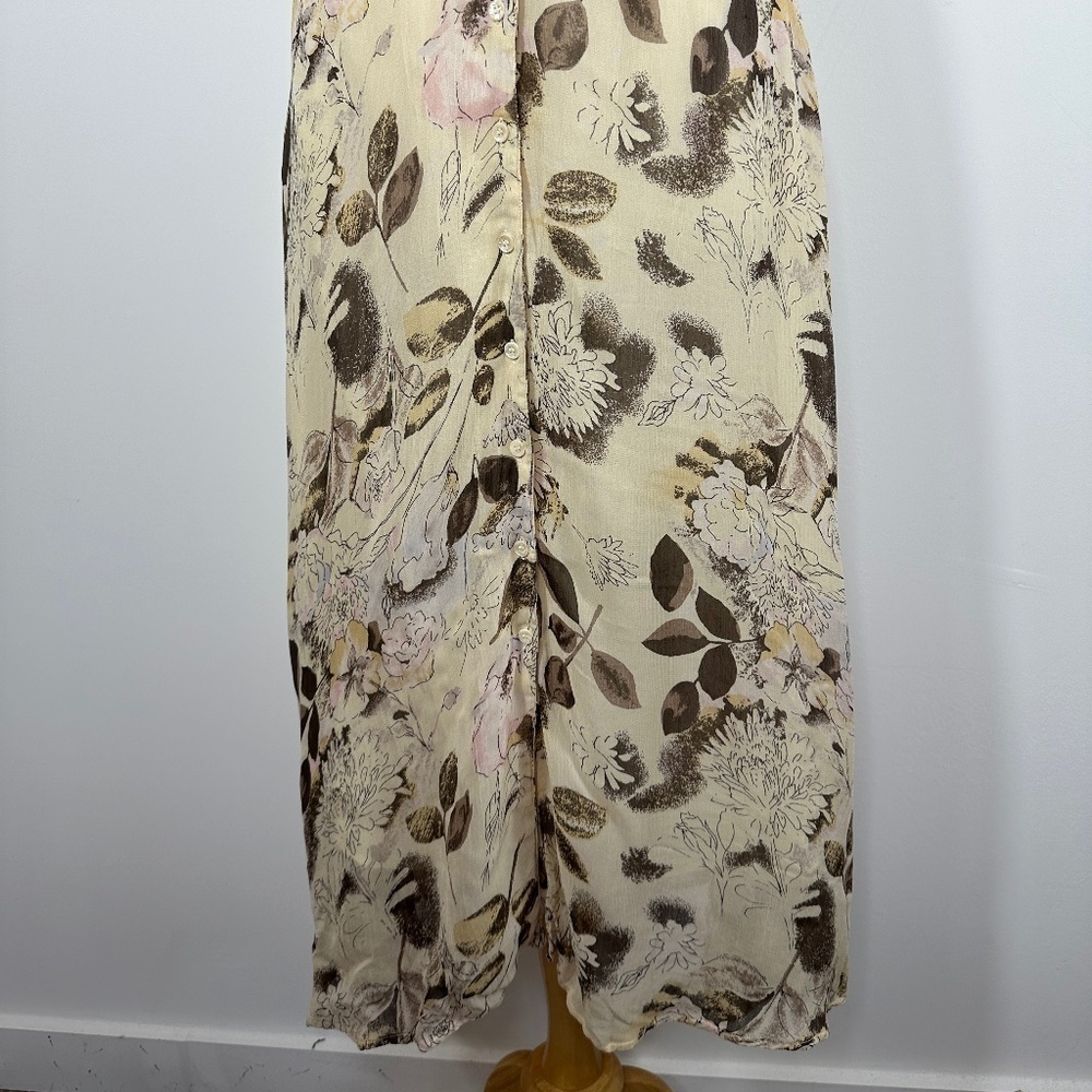 Komil Honolulu Hawaii Vintage 1980’s Buttons Floral Cottagecore Sundress Sz L - Picture 5 of 13